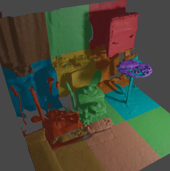 Block-wise NeRF — multi-colour block segmentation