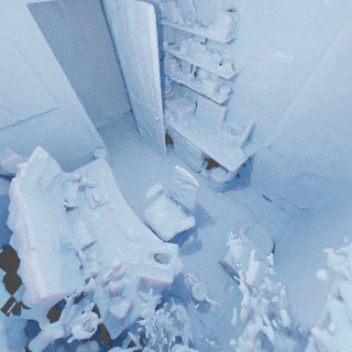 Block-wise NeRF — multi-room render flythrough